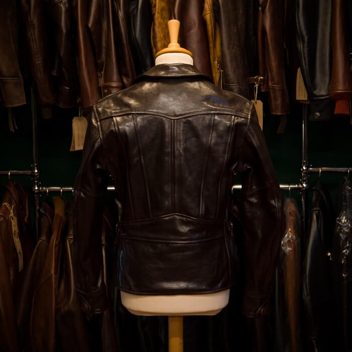 Vegetable tanned leather jacket